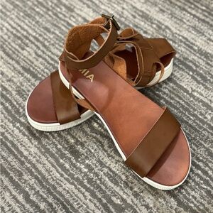 MIA Tan Strappy Sandals
